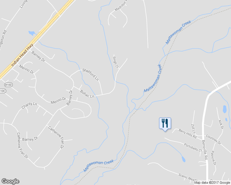 map of restaurants, bars, coffee shops, grocery stores, and more near 1120 Bohac Lane in Accokeek