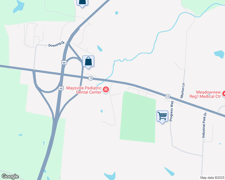 map of restaurants, bars, coffee shops, grocery stores, and more near 1420 Kenton Pointe Way in Maysville
