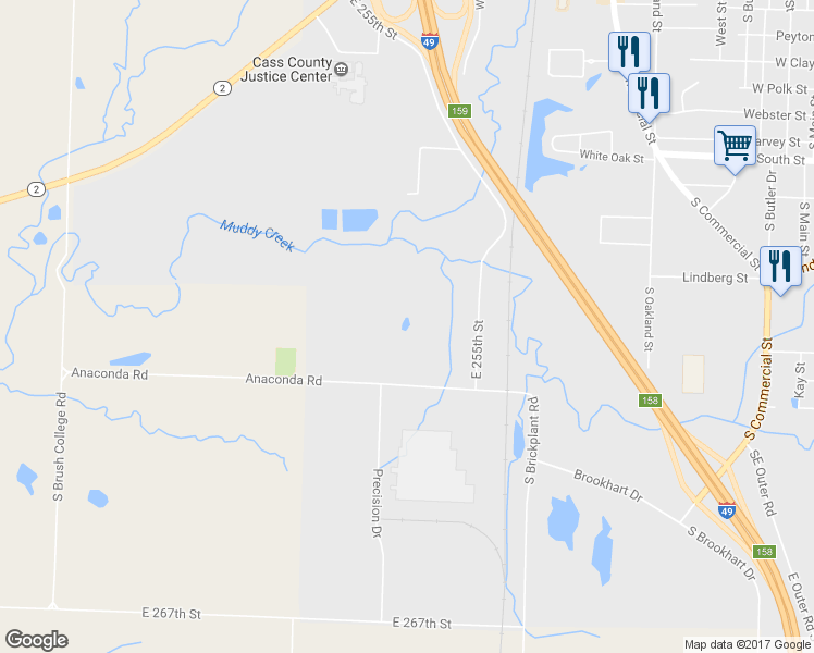 map of restaurants, bars, coffee shops, grocery stores, and more near 1904 Anaconda Road in Harrisonville