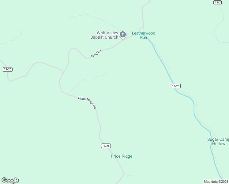 map of restaurants, bars, coffee shops, grocery stores, and more near Price Ridge Road in Gandeeville