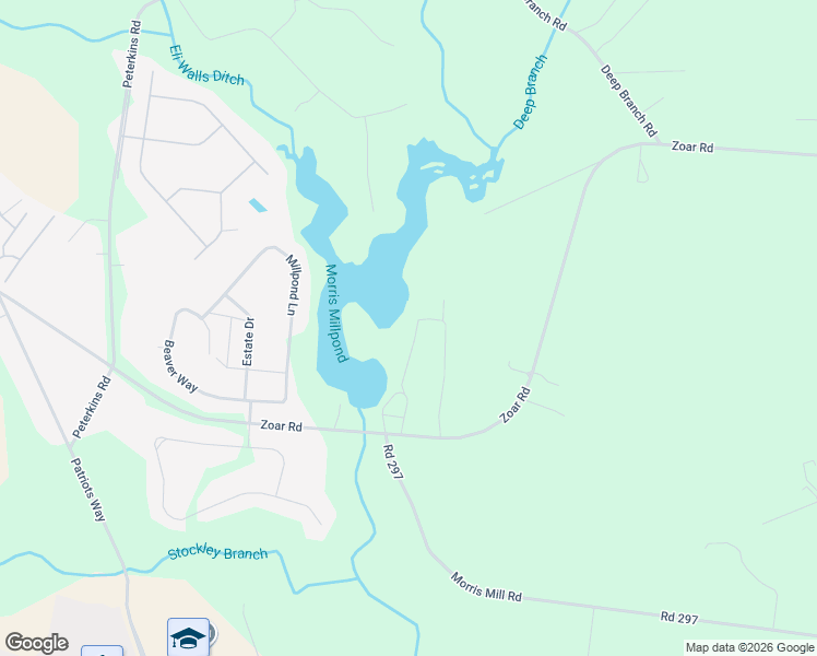 map of restaurants, bars, coffee shops, grocery stores, and more near 25535 William Street in Georgetown