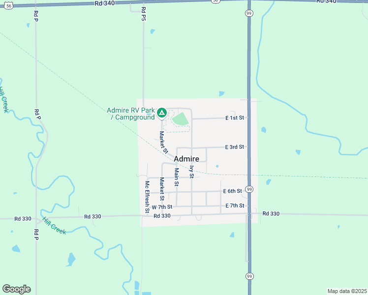 map of restaurants, bars, coffee shops, grocery stores, and more near 100 East 3rd Street in Admire