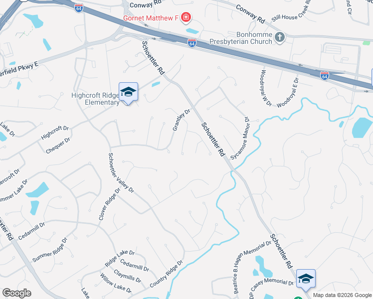map of restaurants, bars, coffee shops, grocery stores, and more near 15319 Doverfield Court in Chesterfield