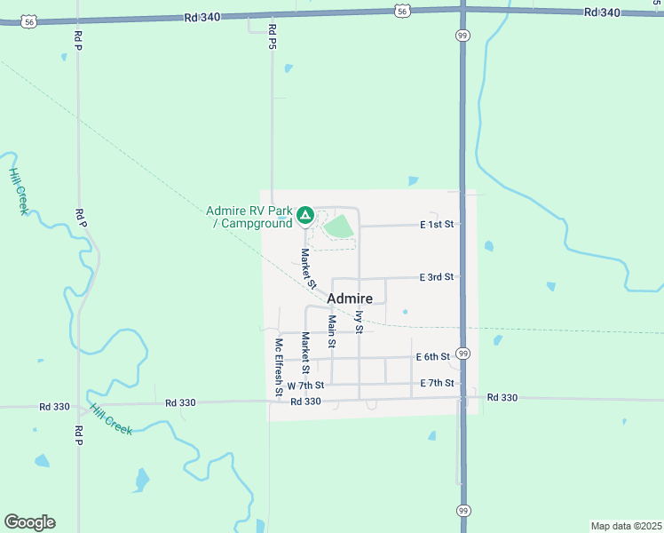 map of restaurants, bars, coffee shops, grocery stores, and more near 100 East 3rd Street in Admire