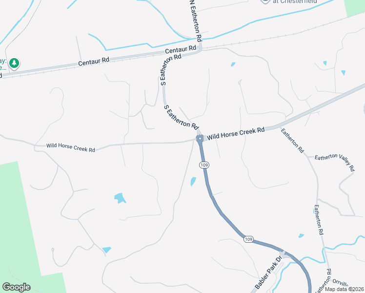 map of restaurants, bars, coffee shops, grocery stores, and more near 18423 Wild Horse Creek Road in Wildwood