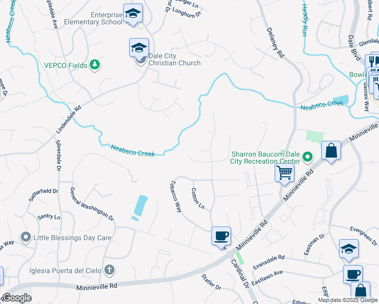 map of restaurants, bars, coffee shops, grocery stores, and more near 4984 Manor House Court in Woodbridge