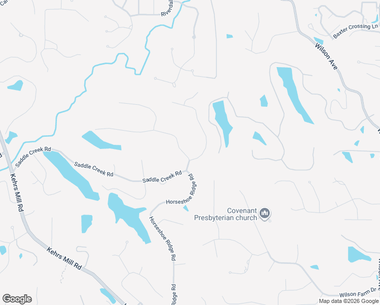 map of restaurants, bars, coffee shops, grocery stores, and more near 1544 Horseshoe Ridge Road in Chesterfield