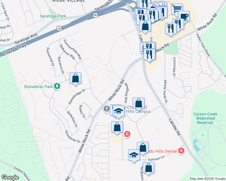 El Dorado Hills CA Walk Score