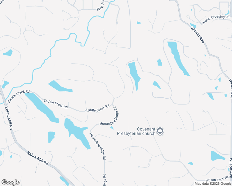 map of restaurants, bars, coffee shops, grocery stores, and more near 1544 Horseshoe Ridge Road in Chesterfield