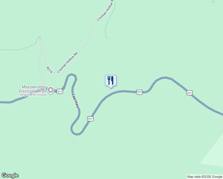 map of restaurants, bars, coffee shops, grocery stores, and more near 8512 U.S. 211 in Luray