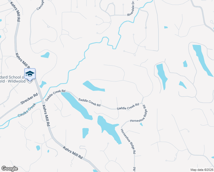 map of restaurants, bars, coffee shops, grocery stores, and more near 16467 Horseshoe Ridge Road in Chesterfield