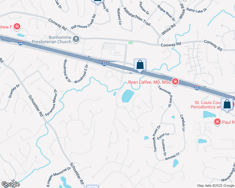 map of restaurants, bars, coffee shops, grocery stores, and more near 1455 Timberlake Manor Parkway in Chesterfield