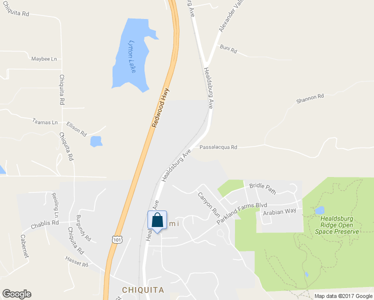 map of restaurants, bars, coffee shops, grocery stores, and more near 16977 Healdsburg Avenue in Healdsburg