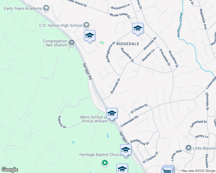 map of restaurants, bars, coffee shops, grocery stores, and more near 14324 Rabson Court in Woodbridge
