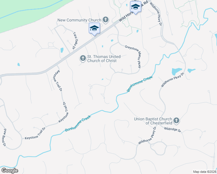 map of restaurants, bars, coffee shops, grocery stores, and more near 1138 Greystone Manor Parkway in Chesterfield