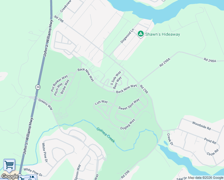 map of restaurants, bars, coffee shops, grocery stores, and more near 32709 Back Nine Way in Millsboro