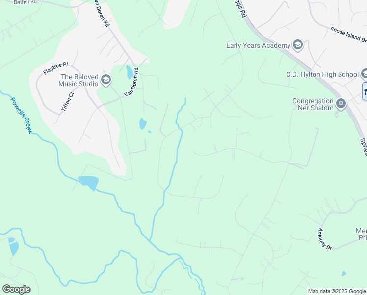 map of restaurants, bars, coffee shops, grocery stores, and more near 6564 Manet Court in Woodbridge