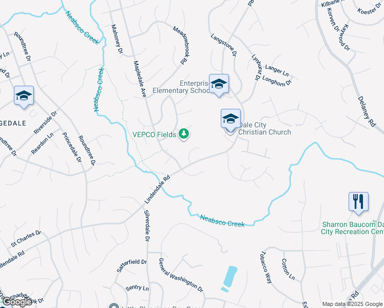 map of restaurants, bars, coffee shops, grocery stores, and more near 14133 Morrison Court in Woodbridge