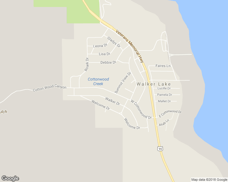 map of restaurants, bars, coffee shops, grocery stores, and more near 107 Summit View Drive in Walker Lake