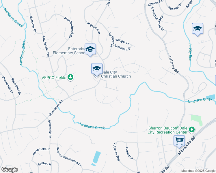 map of restaurants, bars, coffee shops, grocery stores, and more near 14047 Lestric Lane in Woodbridge
