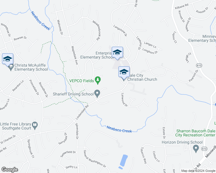 map of restaurants, bars, coffee shops, grocery stores, and more near 14113 Morrison Court in Woodbridge
