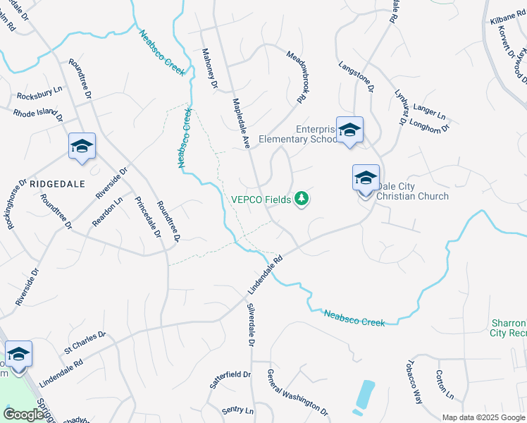 map of restaurants, bars, coffee shops, grocery stores, and more near 14010 Mapledale Avenue in Woodbridge