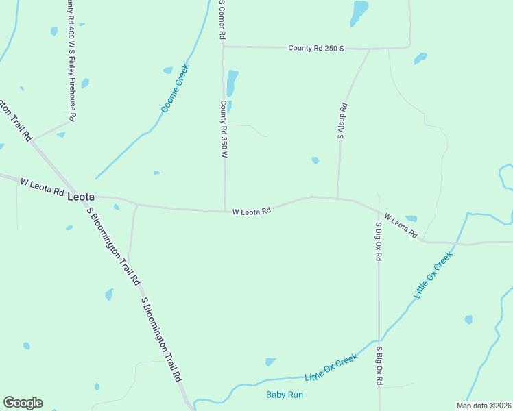 map of restaurants, bars, coffee shops, grocery stores, and more near 3127-3431 West Leota Road in Scottsburg