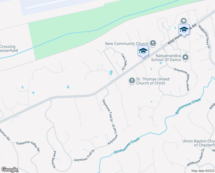 map of restaurants, bars, coffee shops, grocery stores, and more near 17880 Wild Horse Creek Road in Wildwood
