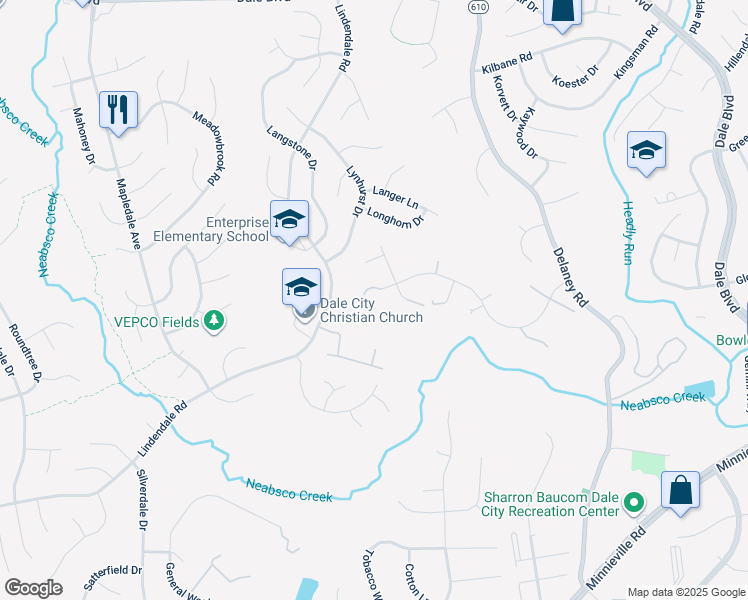 map of restaurants, bars, coffee shops, grocery stores, and more near 4839 Pearson Drive in Woodbridge