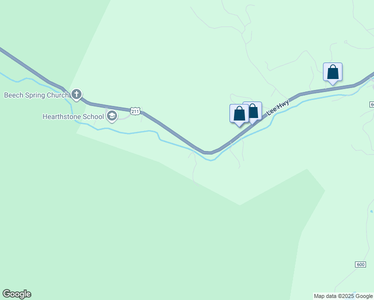 map of restaurants, bars, coffee shops, grocery stores, and more near 11644 Lee Highway in Sperryville