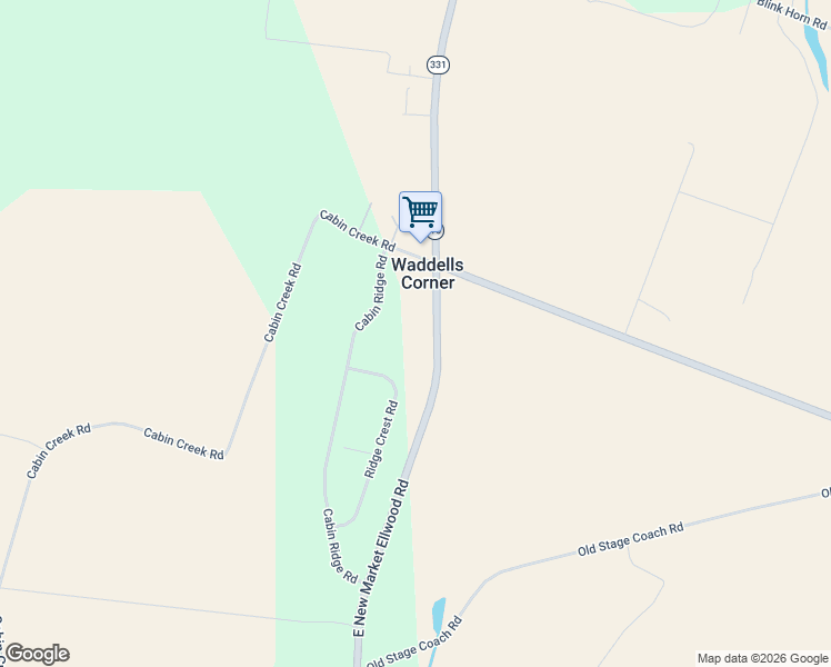 map of restaurants, bars, coffee shops, grocery stores, and more near 4231 Ridge Crest Road in Hurlock