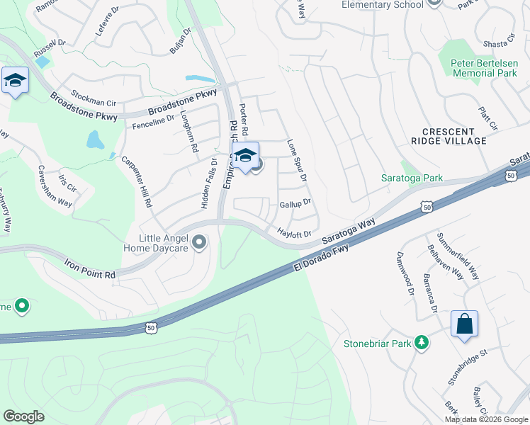 map of restaurants, bars, coffee shops, grocery stores, and more near 1200 Moon Circle in Folsom