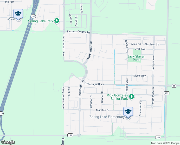 map of restaurants, bars, coffee shops, grocery stores, and more near 2105 Millsap Place in Woodland