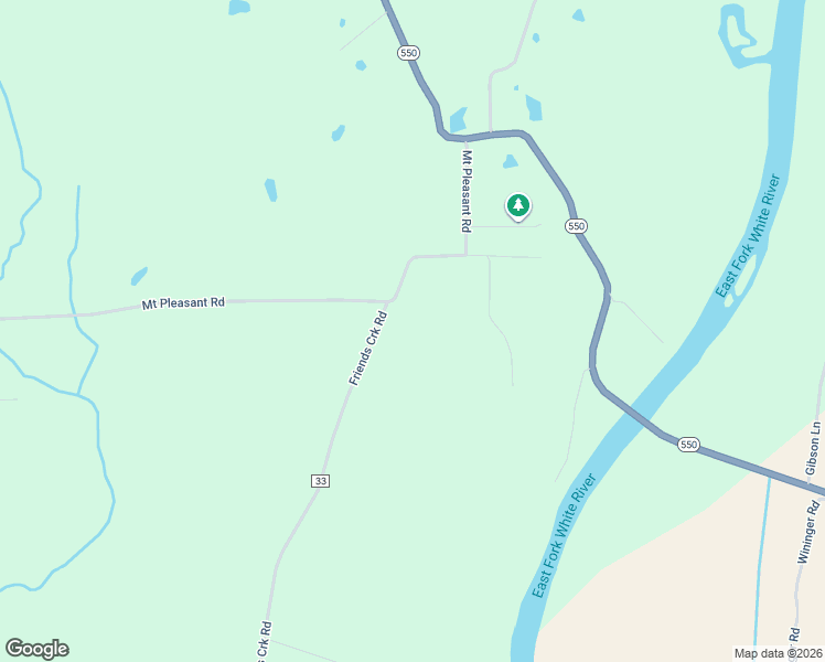 map of restaurants, bars, coffee shops, grocery stores, and more near 1474 Mount Pleasant Road in Loogootee