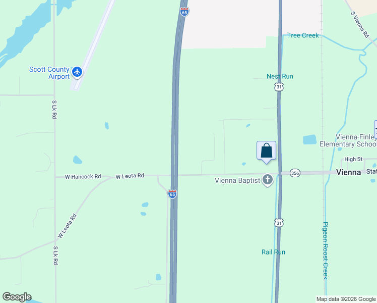 map of restaurants, bars, coffee shops, grocery stores, and more near 344 West Leota Road in Scottsburg