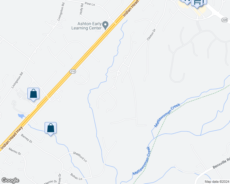map of restaurants, bars, coffee shops, grocery stores, and more near 1002 Timmony Circle in Accokeek