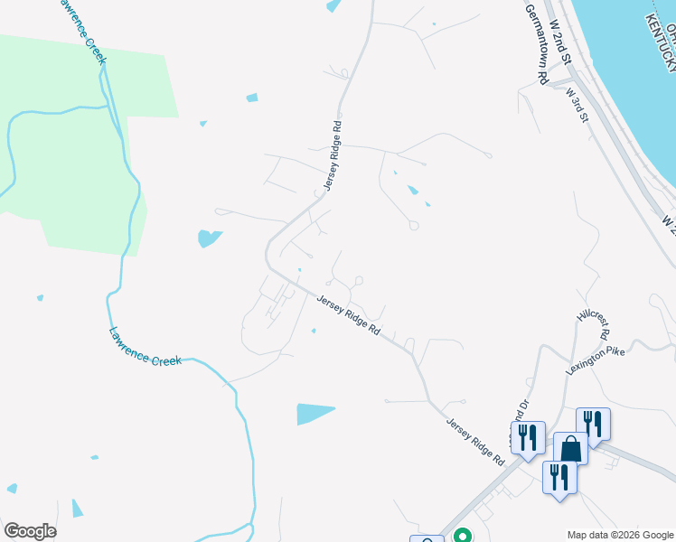 map of restaurants, bars, coffee shops, grocery stores, and more near 708 Platinum Drive in Maysville