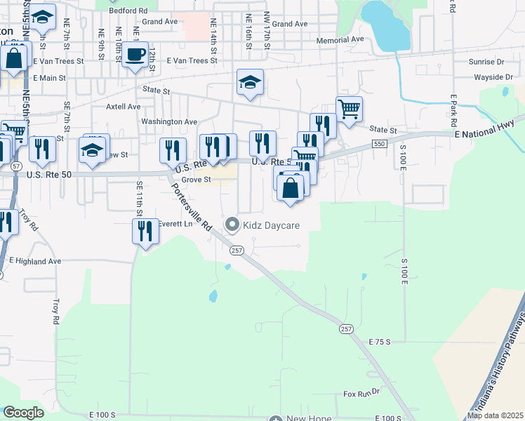map of restaurants, bars, coffee shops, grocery stores, and more near 139 Sundale Trailer Court in Washington