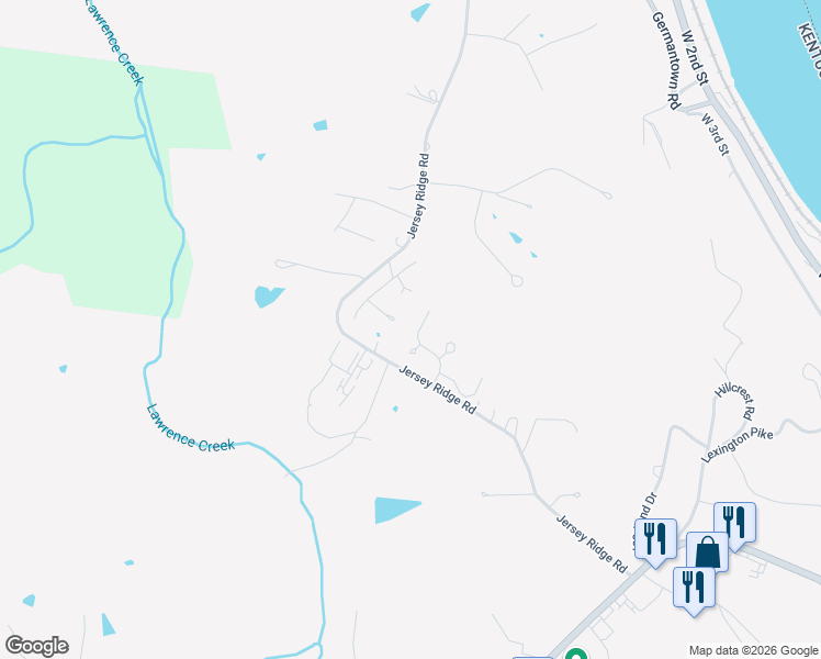map of restaurants, bars, coffee shops, grocery stores, and more near 708 Platinum Drive in Maysville