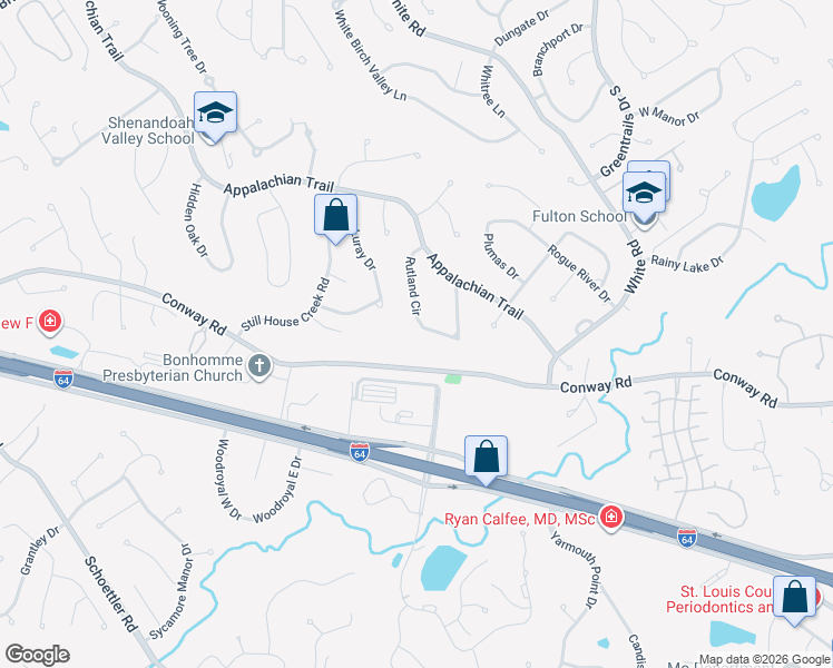 map of restaurants, bars, coffee shops, grocery stores, and more near 14866 Rutland Cir in Chesterfield