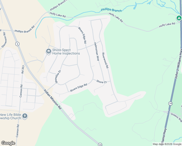 map of restaurants, bars, coffee shops, grocery stores, and more near 24815 Rivers Edge Road in Millsboro