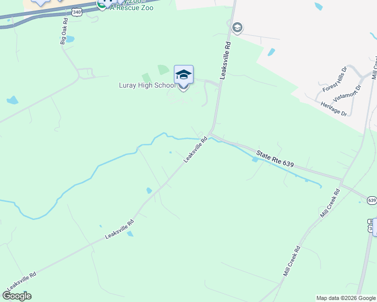 map of restaurants, bars, coffee shops, grocery stores, and more near 856 Leaksville Road in Luray