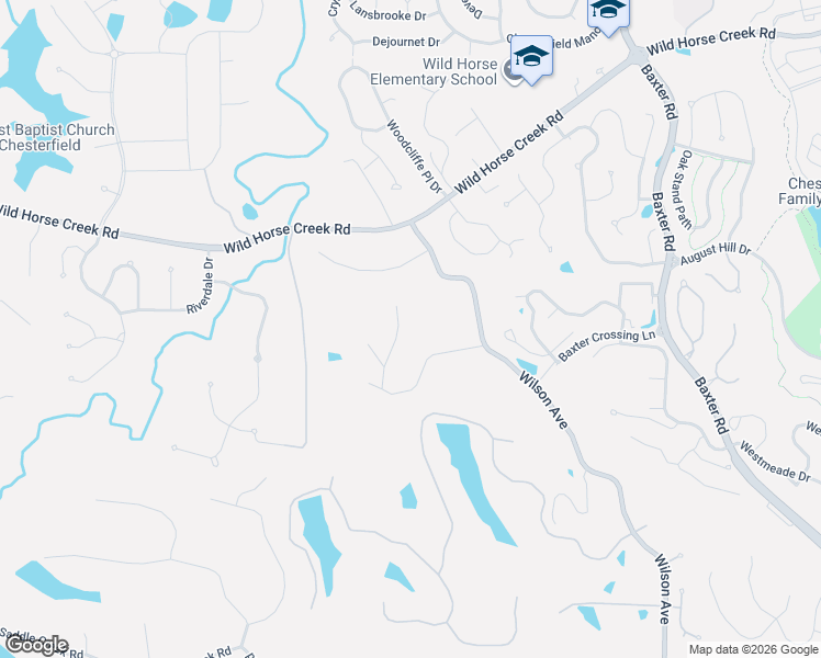 map of restaurants, bars, coffee shops, grocery stores, and more near 1204 Walnut Hill Farm Road in Chesterfield