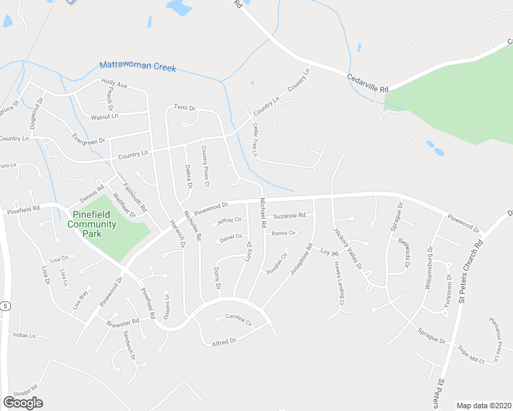 map of restaurants, bars, coffee shops, grocery stores, and more near 2724 Pinewood Drive in Waldorf