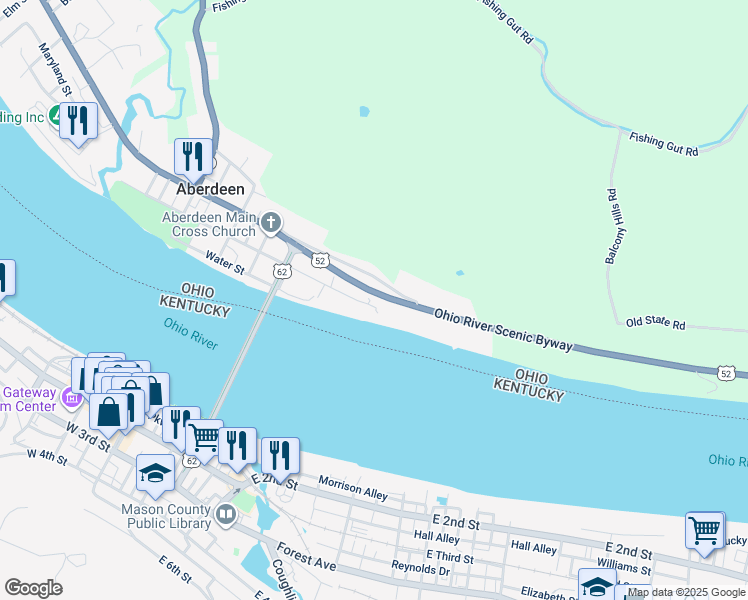 map of restaurants, bars, coffee shops, grocery stores, and more near 480 High Street in Aberdeen
