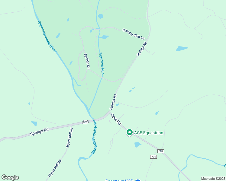 map of restaurants, bars, coffee shops, grocery stores, and more near 9636 Springs Rd in Warrenton