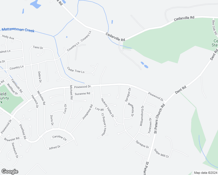 map of restaurants, bars, coffee shops, grocery stores, and more near 2760 Pinewood Drive in Waldorf