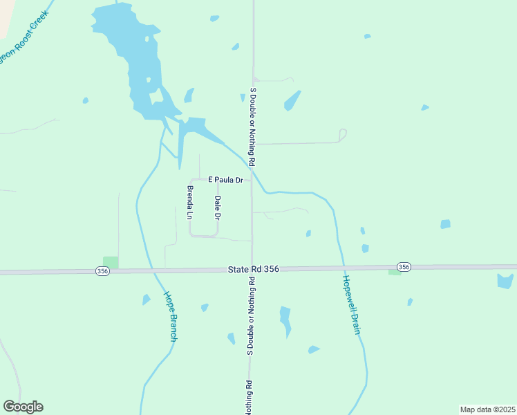 map of restaurants, bars, coffee shops, grocery stores, and more near 1509 East Ash Hollow Lane in Scottsburg
