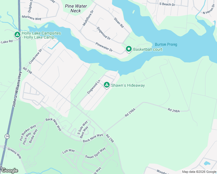 map of restaurants, bars, coffee shops, grocery stores, and more near 24433 Blue Boulevard in Millsboro