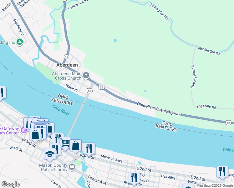 map of restaurants, bars, coffee shops, grocery stores, and more near 480 High Street in Aberdeen